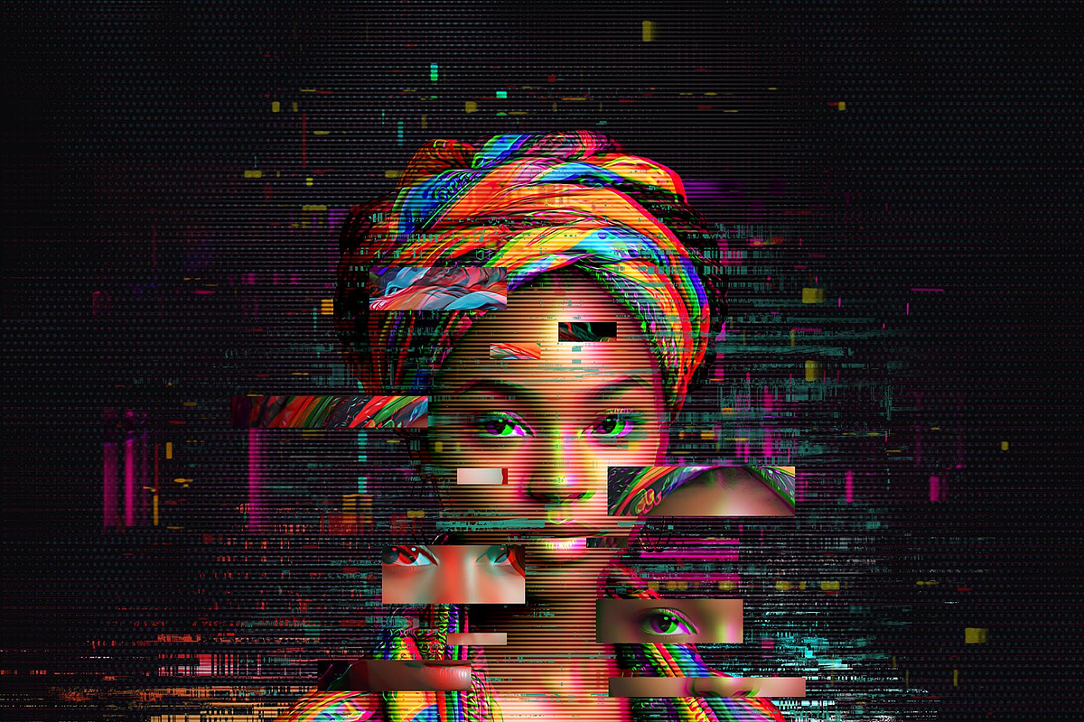 Vibrant Glitch Photo Effect Bundle, an Action Add-On by Photoshop Action (Photo 13 of 46)