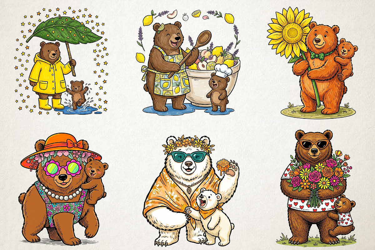 Mama Bear & Baby Bear Mother's Day, an Illustration by RobertsArt (Photo 5 of 5)