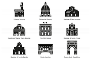 Landmarks of Italy - Florence, an Outline Icon by Jozsef Balazs-Hegedus (Thumbnail 3 of 7)