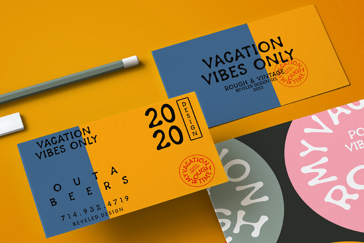 Vacation Vibes | Vintage Handwritten, a Sans Serif Font by Beveled Design Co. (Photo 2 of 7)