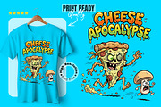 Cheese Apocalypse Funny Horror PNG, a Food Illustration by zahidhossainalif (Thumbnail 1 of 3)