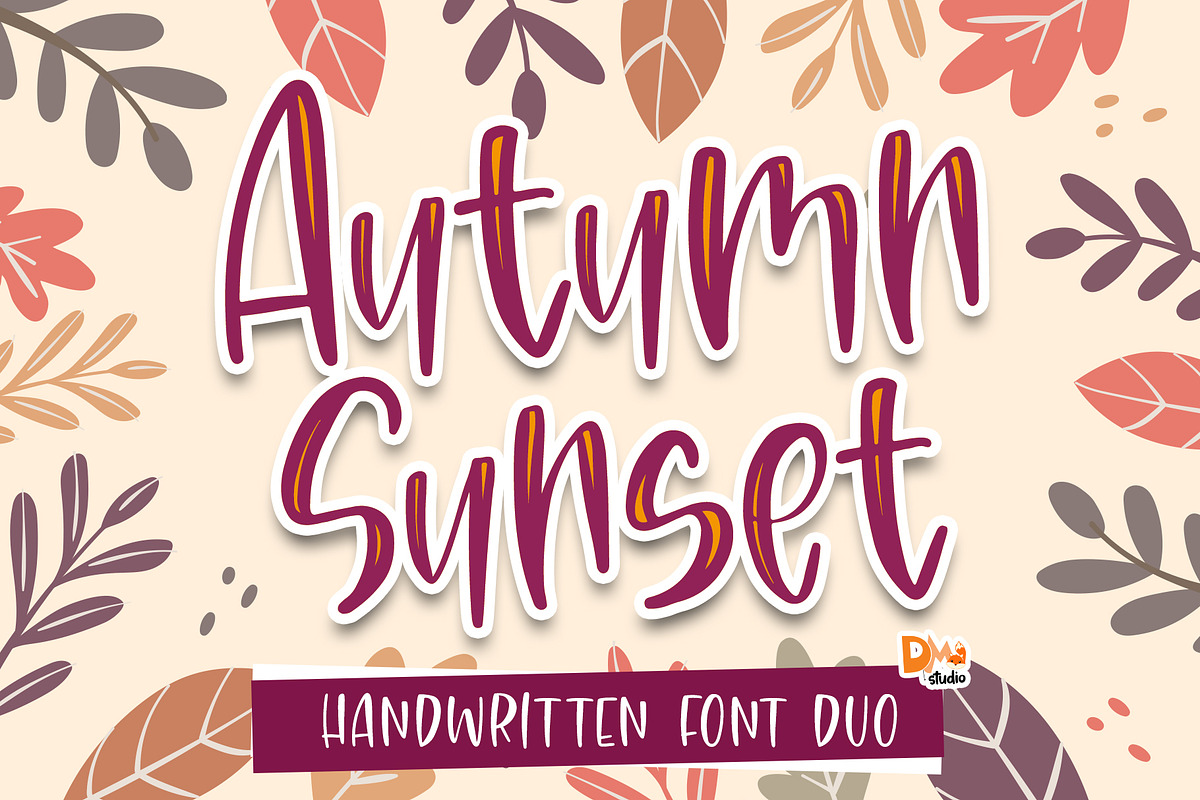 Autumn Sunset, a Sans Serif Font by Dm Studio (Photo 1 of 7)