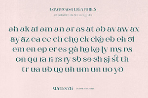 Matterdi Hi-fashion Ligature Font