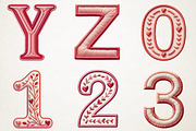 Valentine Embroidery Alphabet png, an Illustration by RobertsArt (Thumbnail 6 of 7)