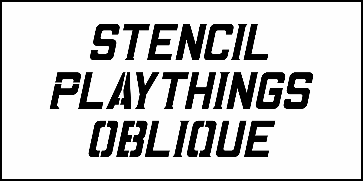Stencil Playthings JNL, a Sans Serif Font by Jeff Levine Fonts (Photo 4 of 5)