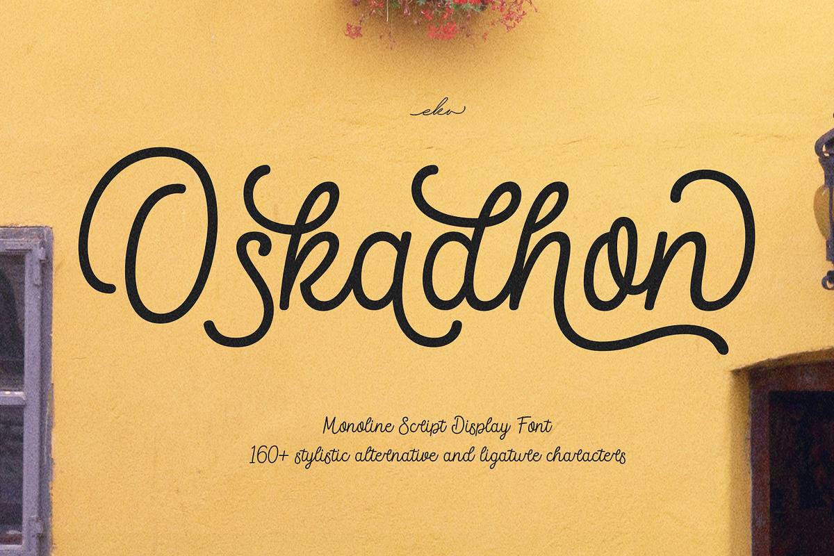 Oskadhon - Script Display Font, a Script Font by Ekahermawan (Photo 1 of 15)