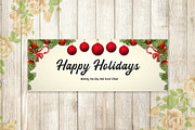 Facebook Cover Happy Holidays V3, a Social Media Template by Creativetacos (Thumbnail 1 of 2)