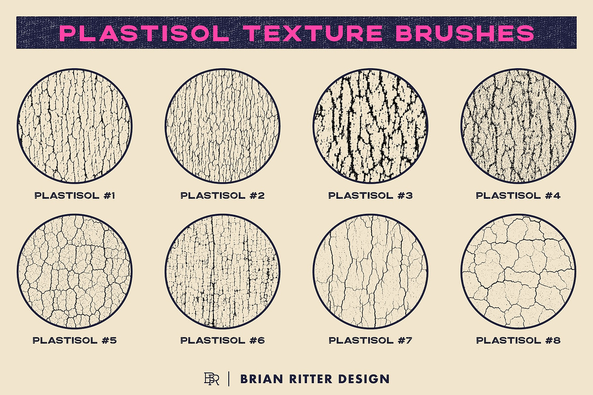 Plastisol Texture Brushes, a Brush Add-On by Brian Ritter Design (Photo 4 of 6)