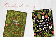 Woodland strawberry illustration, a Pattern Graphic by Yelloo Fish (Thumbnail 7 of 10)