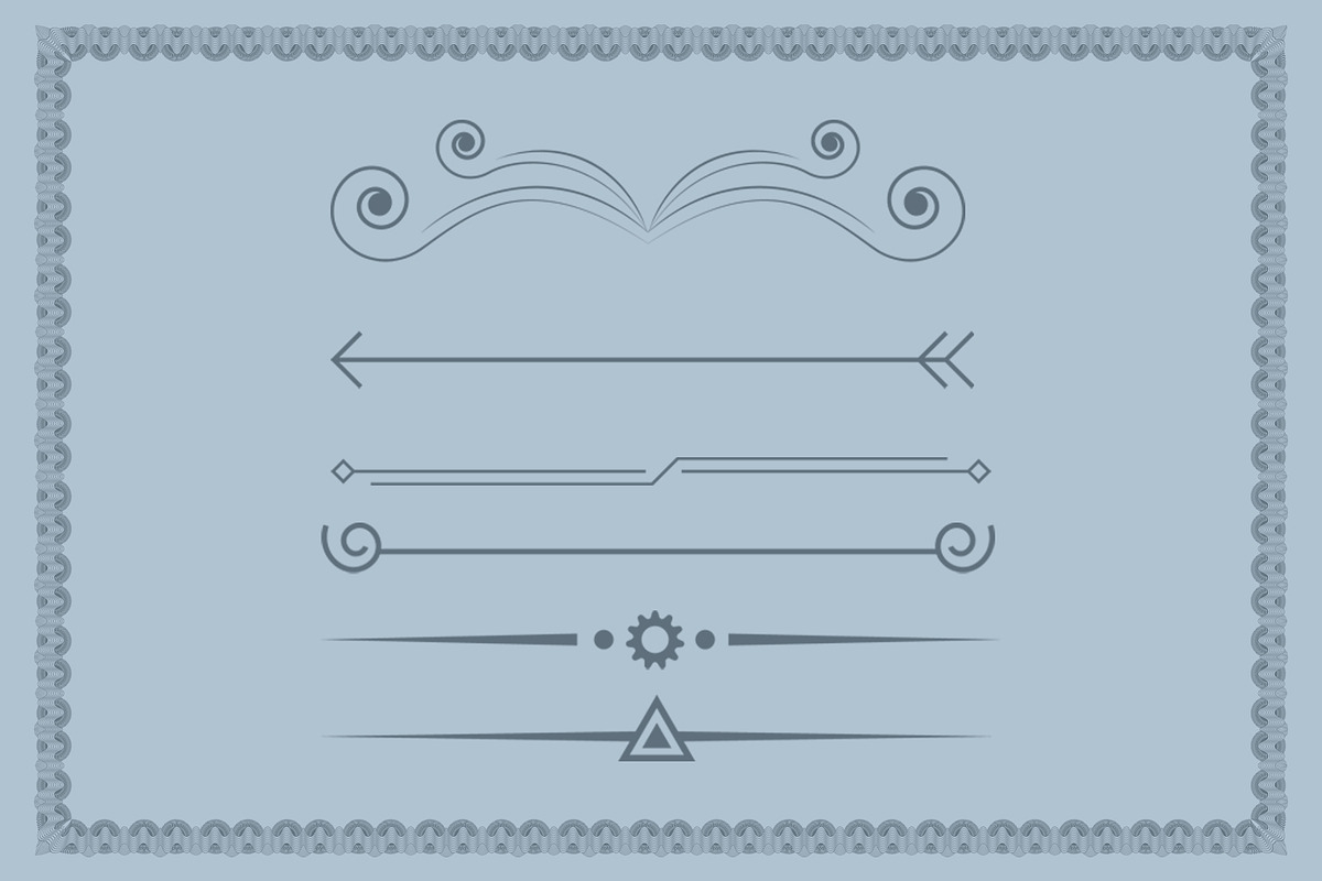 Decorative Floral dividers frames, a Decorative Illustration by Photoshop Action (Photo 3 of 6)