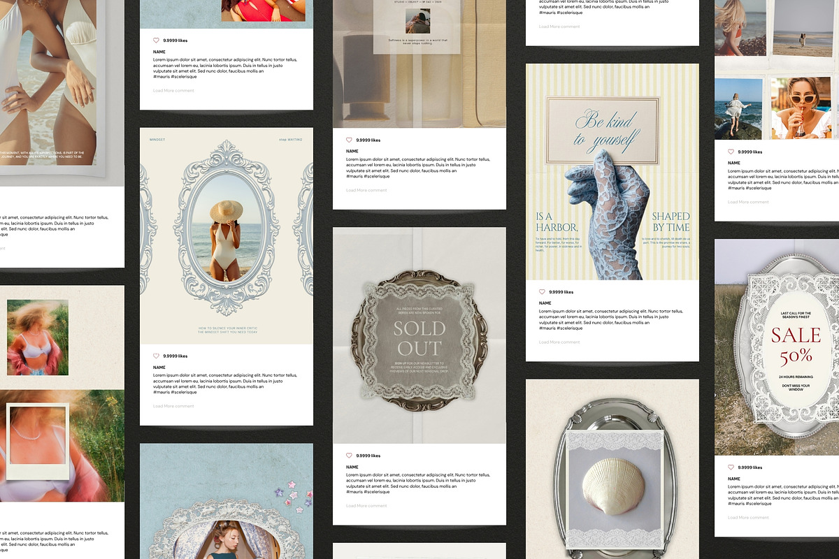 Nostalgic Beach Instagram Templates, a Social Media Template by Pani Temp. (Photo 11 of 16)