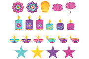 Diwali Clipart Bundle, Oil Lamp, a Seasonal Illustration by SugarPickle Clip Art (Thumbnail 2 of 3)