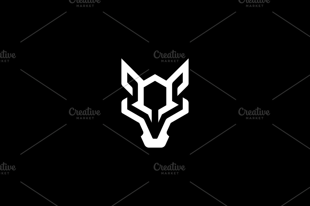 Modern Wolf Head Logo Template, a Branding & Logo Template by MenkType Studio (Photo 2 of 3)