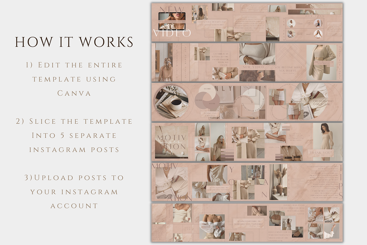 Canva Instagram Carousel Posts Pack, a Social Media Template by ...