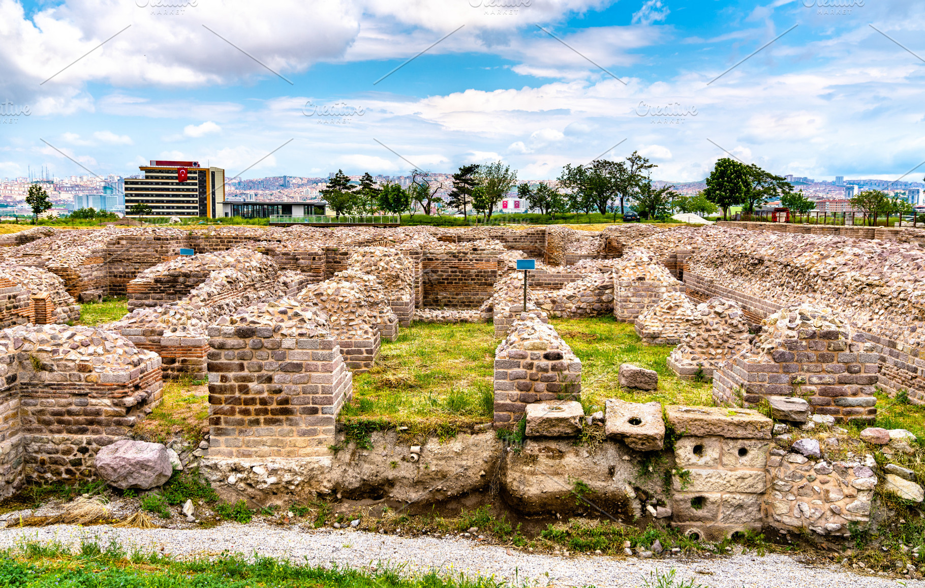 Roman baths of ankara in turkey containing ankara, turkey, and baths, an Architecture Photo by Leonid Andronov
