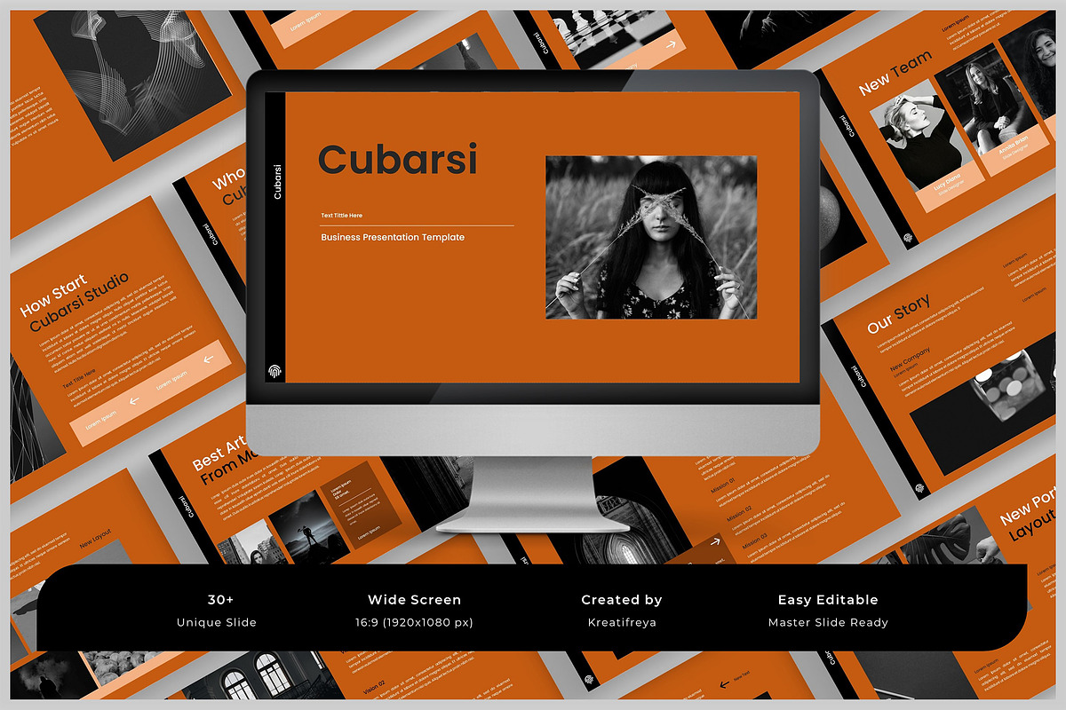 Cubarsi-Business PowerPoint Template, a Presentation Template by kreatifreya (Photo 1 of 5)