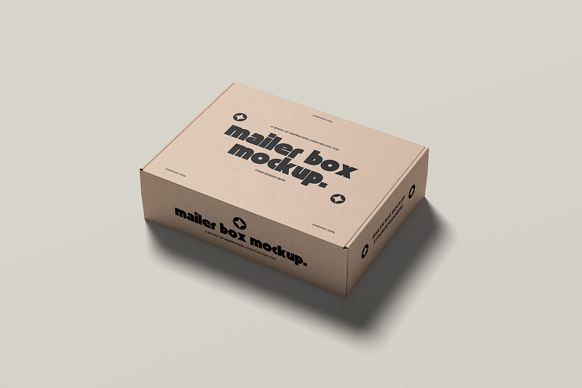 Mailer Box Mockup, a Packaging Mockup by graphicsecond (Photo 4 of 6)