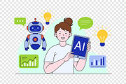 AI for Data Analytics Illustration, a Technology Illustration by Partikusi Design (Thumbnail 3 of 3)