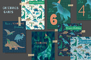 DINOSAUR watercolor pattern, a Pattern Graphic by watercolor kamill (Thumbnail 7 of 11)