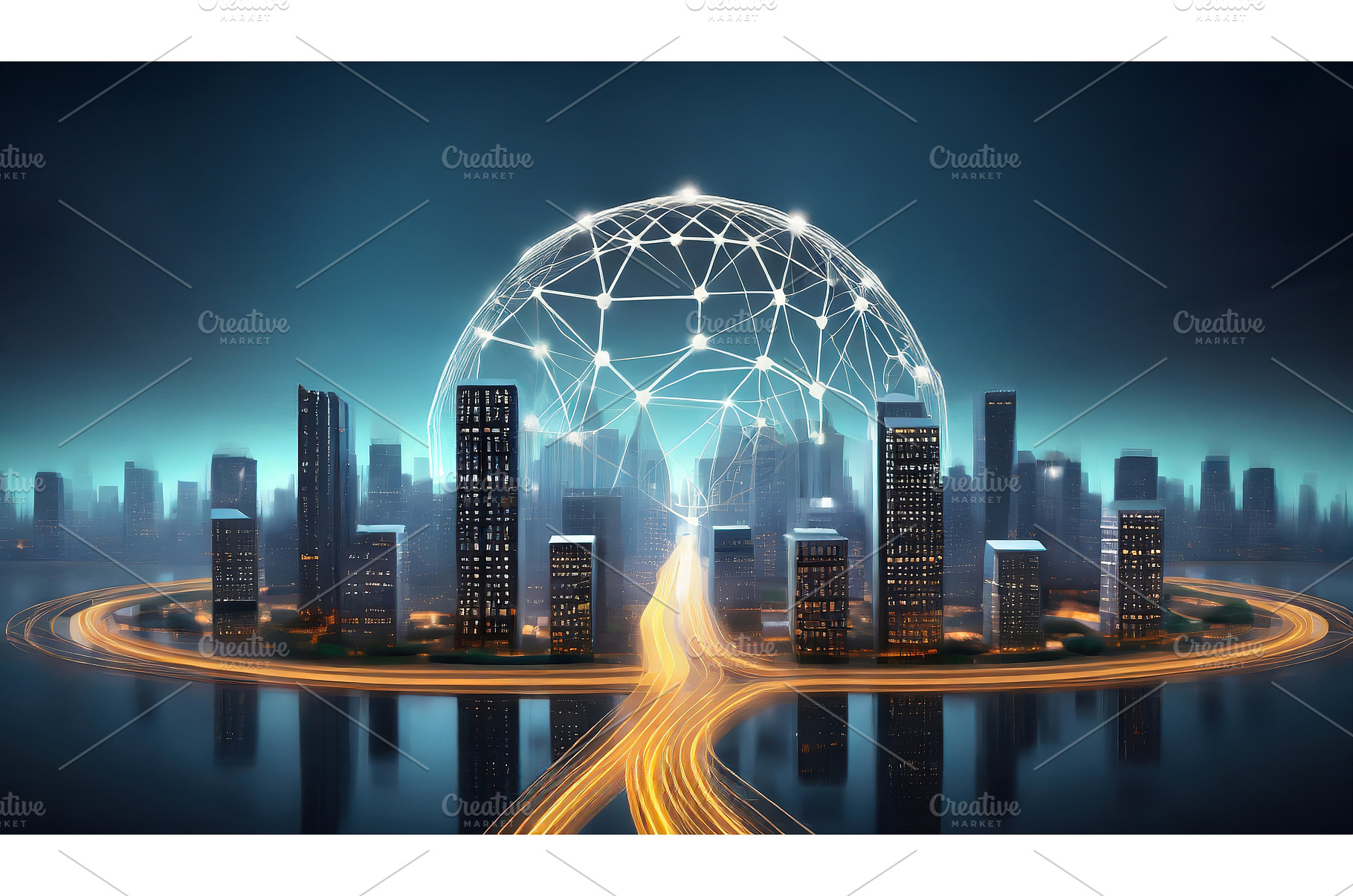 A futuristic cityscape with a, an Architecture Photo by Igor Tichonow
