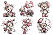 Whimsical Birthday Teddy Bear Clipar, an Illustration by Daily.Designs (Thumbnail 3 of 8)