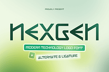 Nexgen - Modern Technology Logo Font