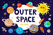 Outer Space for kids, an Education Illustration by SvetaDraws (Thumbnail 1 of 5)
