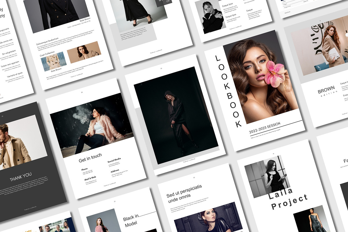Minimal A4 & US Lookbook Template, a Brochure Template by TheBrightGrap (Photo 8 of 9)