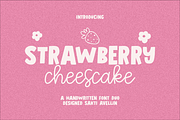 Strawberry Cheescake - Font Duo, a Handwritten Font by SaktiAvellin (Thumbnail 1 of 8)
