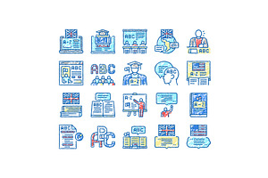 English Language Learn At School, an Object Illustration by pikepicture
