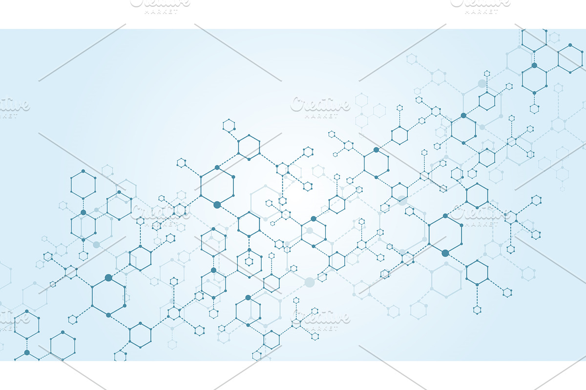 Molecular structure. Medicine, an Illustration by Things for designers