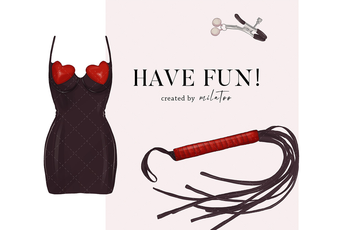 Fetish BDSM Leather latex LGBT pride, an Object Illustration by Milatoo (Photo 6 of 6)
