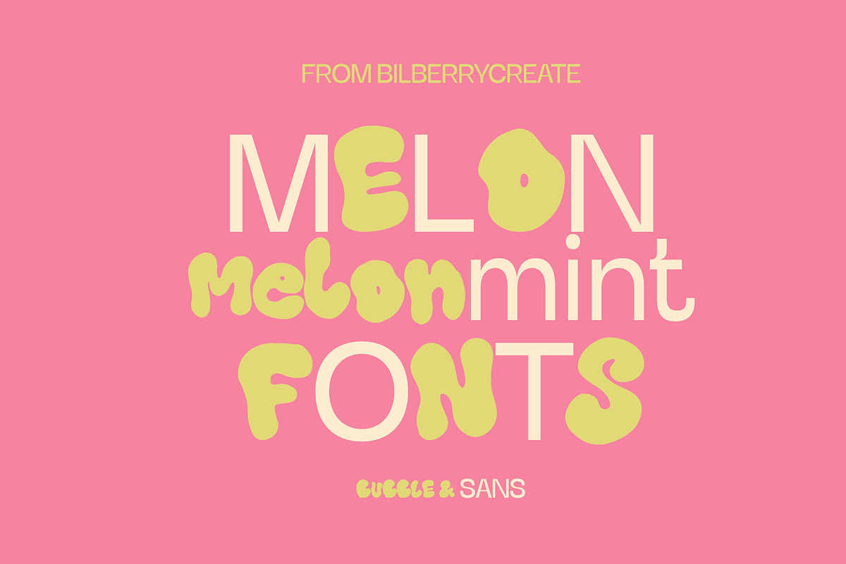 Melon & Mint – A Fresh Font Duo, a Sans Serif Font by BilberryCreates (Photo 1 of 15)