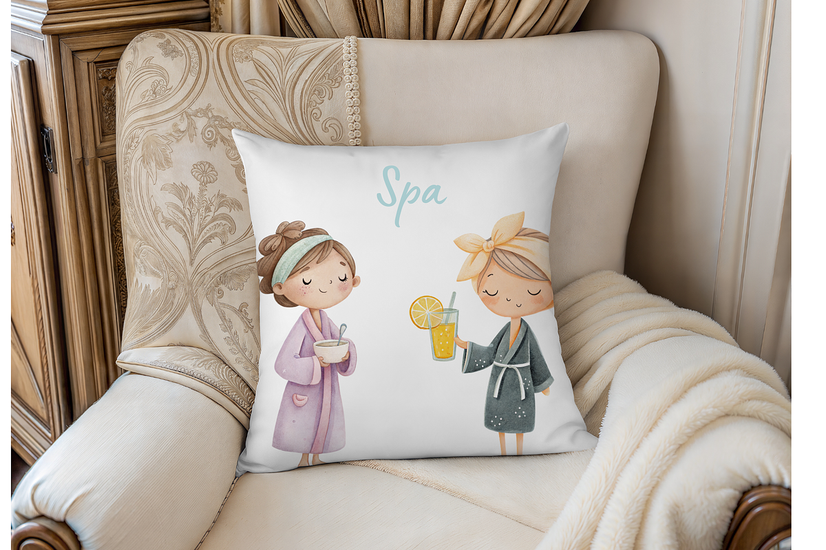 Cute Spa Relaxation Clipart Set, an Illustration by MockupWizard (Photo 5 of 5)