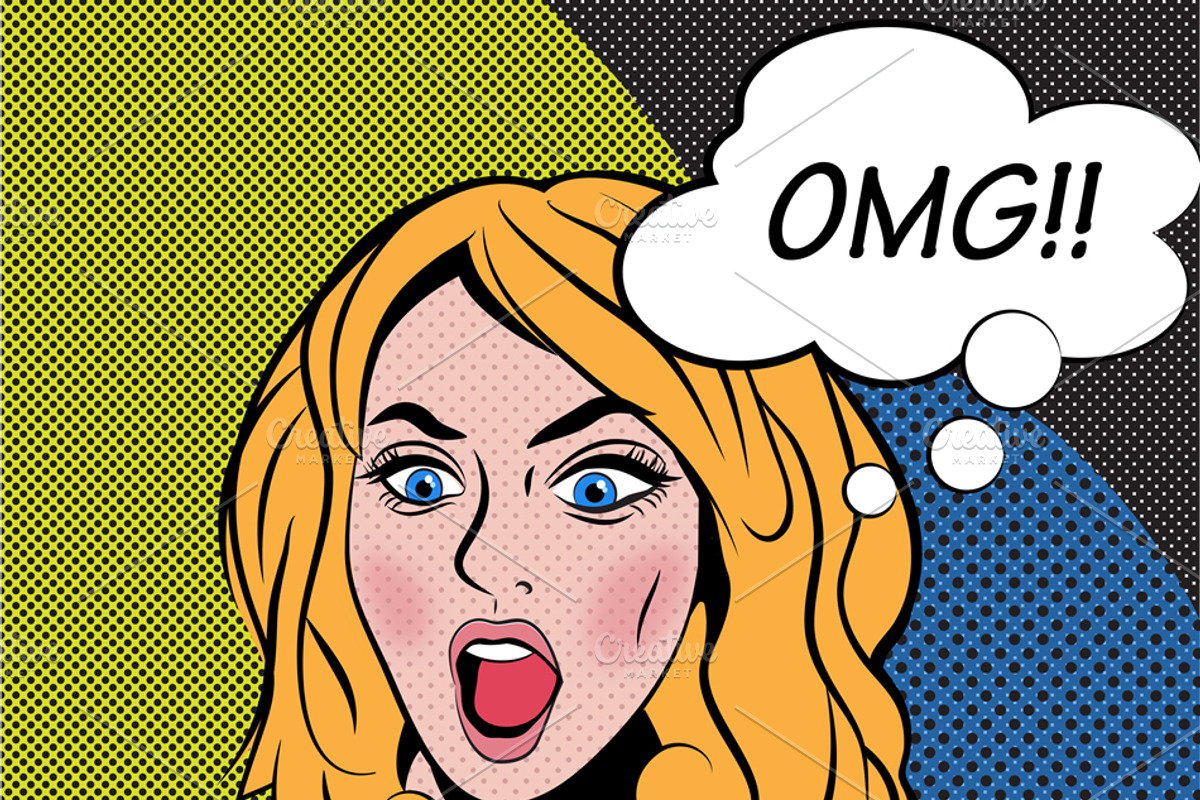 Pop Art Blond 8040 × 6354 px JPG, an Illustration by Ana Zivick