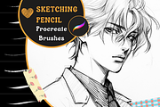 Procreate Anime Manga Sketching, a Brush Add-On by nikiartcorner (Thumbnail 1 of 7)