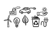Eco Energy Hand Drawn Clipart, an Illustration by designvectx (Thumbnail 2 of 3)