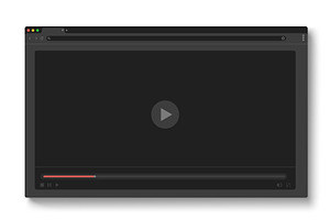 Browser With Video Player Screen