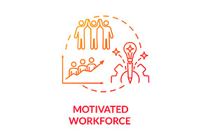 Motivated Workforce Concept Icon