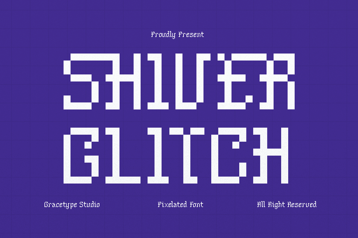 Shiver Glitch | Pixelated Font, a Sans Serif Font by gracetype_studio (Photo 1 of 12)