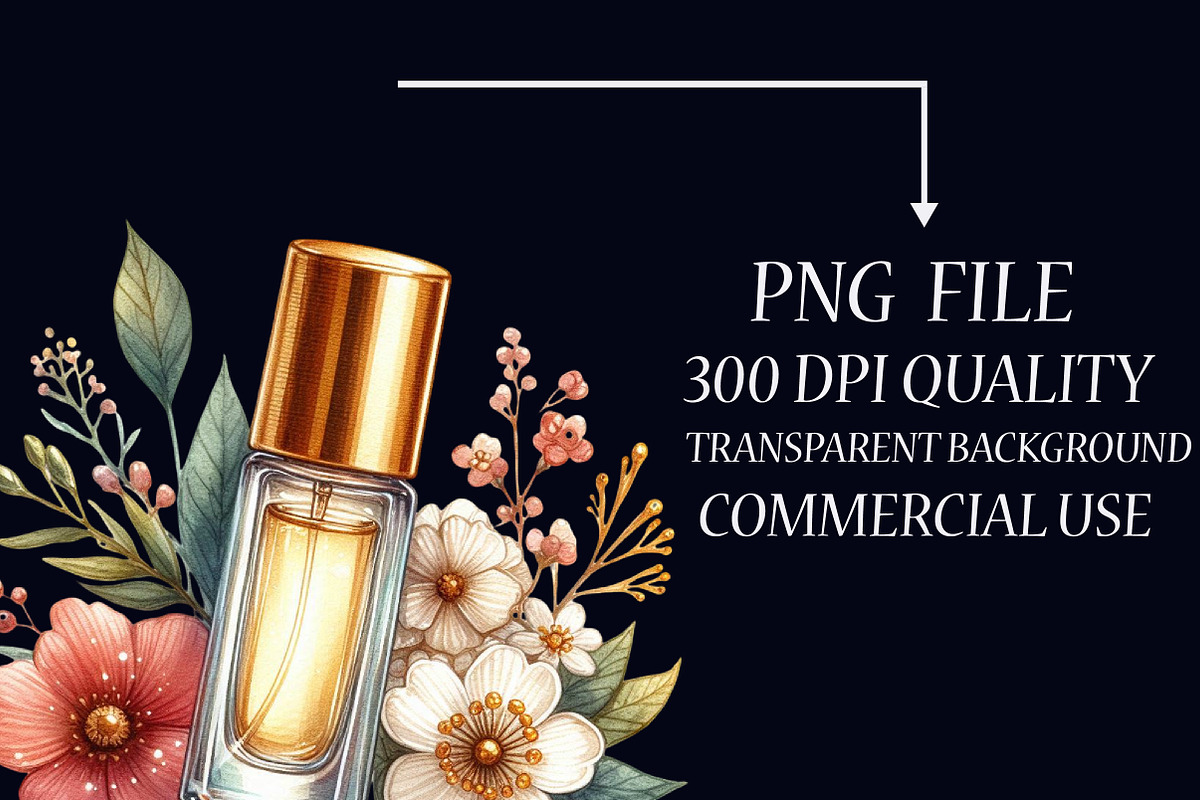 Watercolor Perfume Clipart, an Illustration by Libby Wishes (Photo 4 of 7)