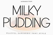 MILKY PUDDING, a Sans Serif Font by InermediaSTUDIO (Thumbnail 1 of 8)