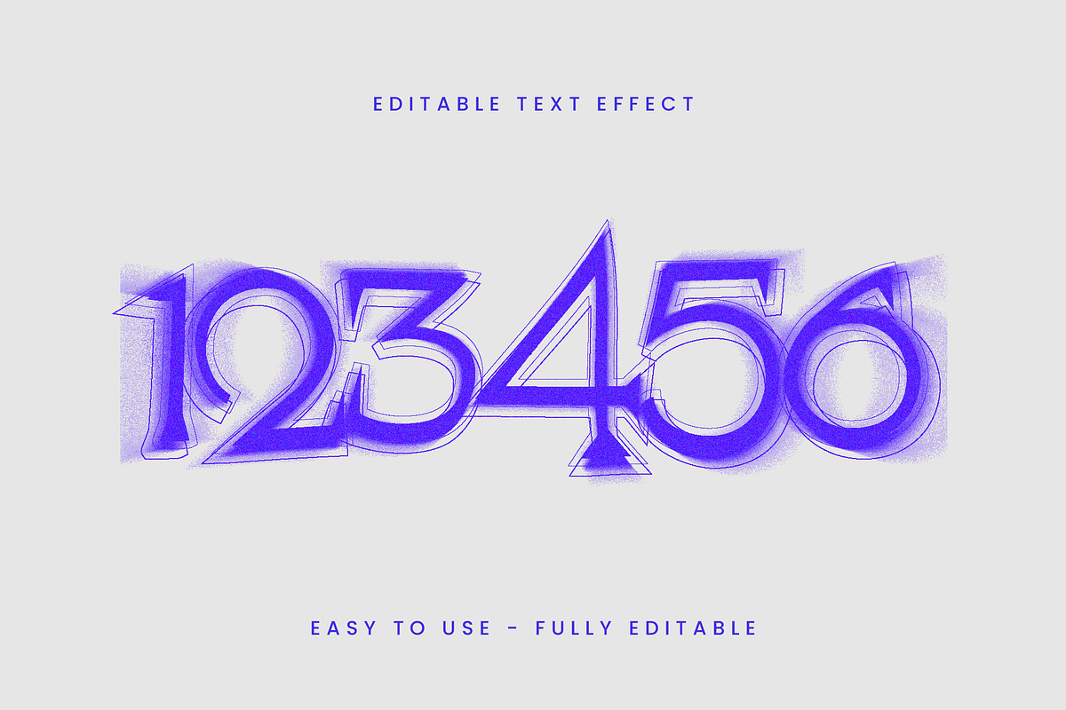 Distorted Fuzzy Text Effect preview 2