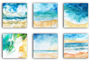 Abstract Beach Watercolor Background, an Illustration by SinaCreation (Thumbnail 4 of 5)