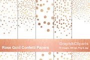 Rose Gold Confetti Papers Png+Jpg, a Texture Graphic by Chus Moreno Studio (Thumbnail 1 of 2)