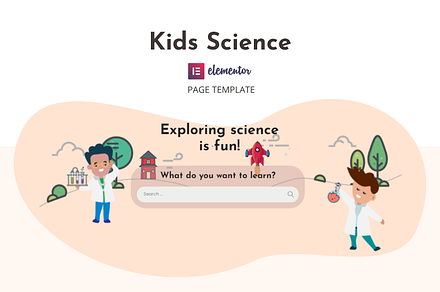 Kid Science - Elementor Template, a Landing Page Template by audeemirza