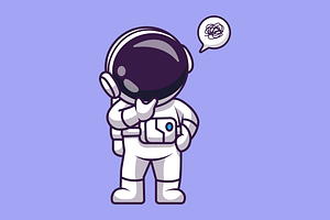 Cute Astronaut Confused Thinking, a Technology Illustration by Catalyst Labs