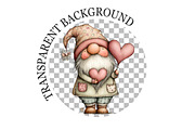 Quirky Valentine Day Gnome Clipart, a Seasonal Illustration by Rose Art (Thumbnail 5 of 7)