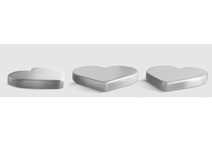 3d Platform, Metal Podium In Heart