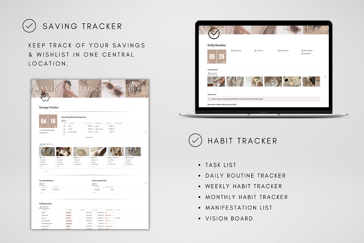 2025 Notion Life Planner Bundle, a Templates & Theme by BRANDcontent (Photo 5 of 9)